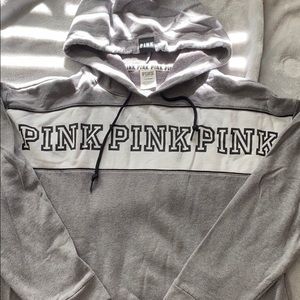 PINK gray hoodie
